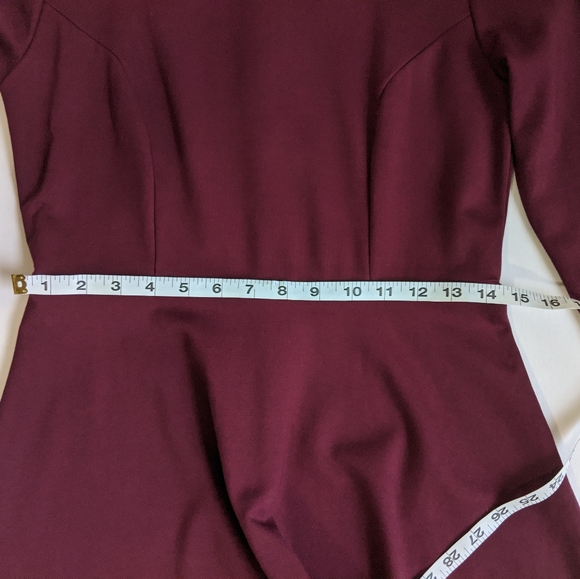 Lulu's Cumulonimbus Clouds Burgundy Skater Dress - Picture 5 of 7